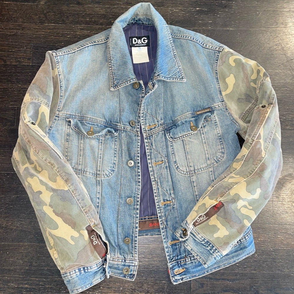 Vintage D&G camo denim jacket